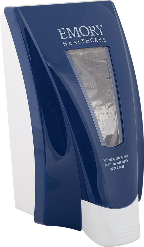Emory Healthcare Blue Custom Dispenser Right
