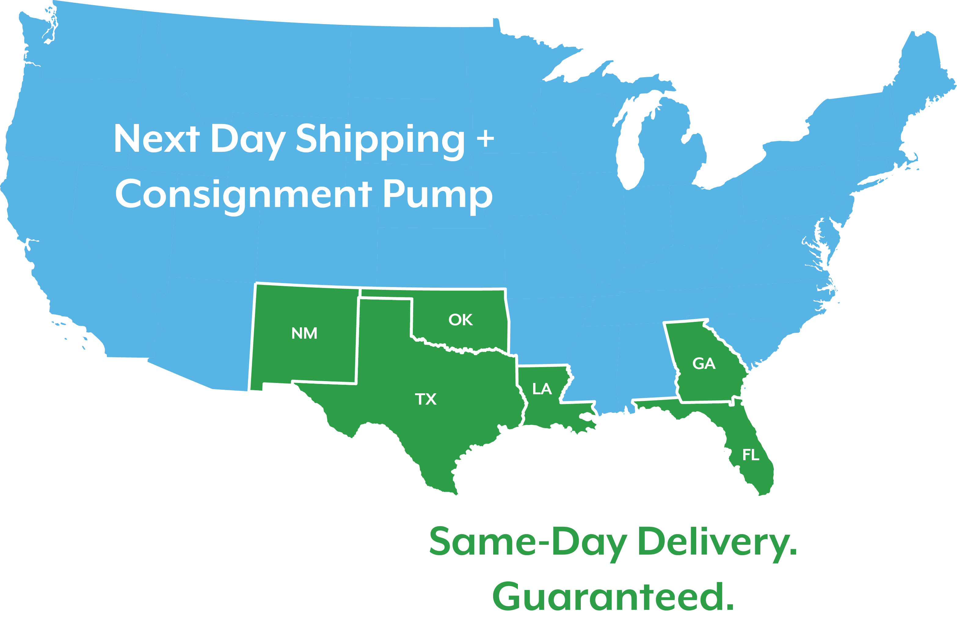 same day delivery map
