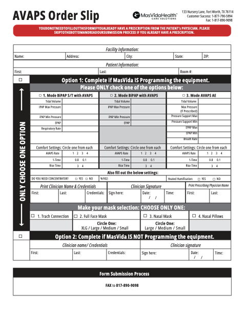 avaps order slip thumbnail